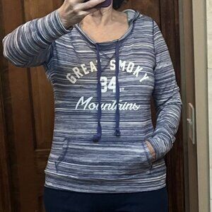 Liquid Energy LS  Hoodie‎ Blue Sz S Smoky Mountans $5 ADD ON with $15+ Bundle